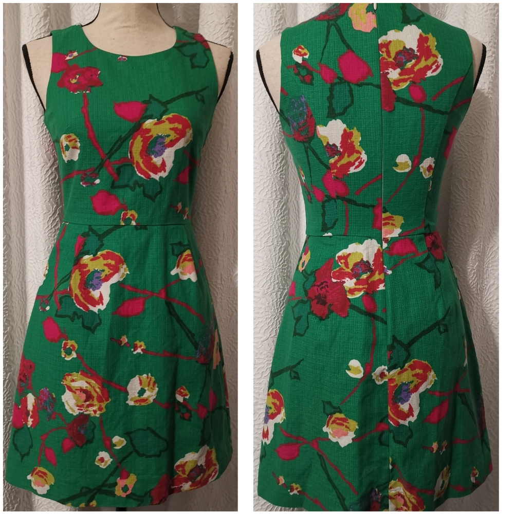 J Crew Printed Floral Sheath Dress